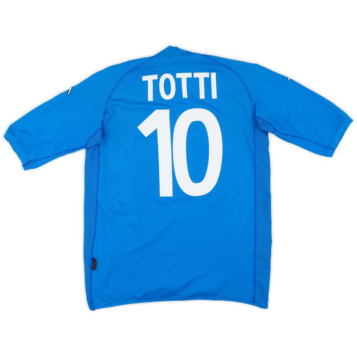2002 Italy Home Shirt Totti #10 - 8/10 - (XL)