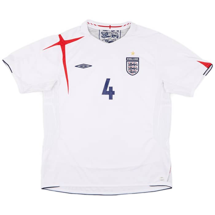 2005-07 England Home Shirt Gerrard #4 - 6/10 - (XL)