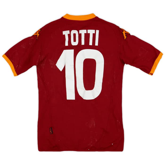2007-08 Roma Home Shirt Totti #10 - 4/10 - (S)