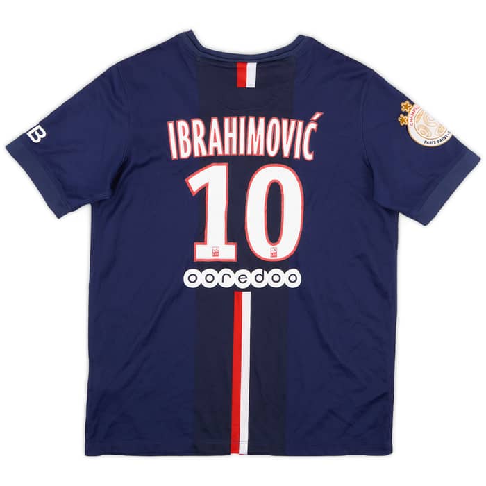 2014-15 Paris Saint-Germain Home Shirt Ibrahimovic #10 - 7/10 - (XL.Boys)