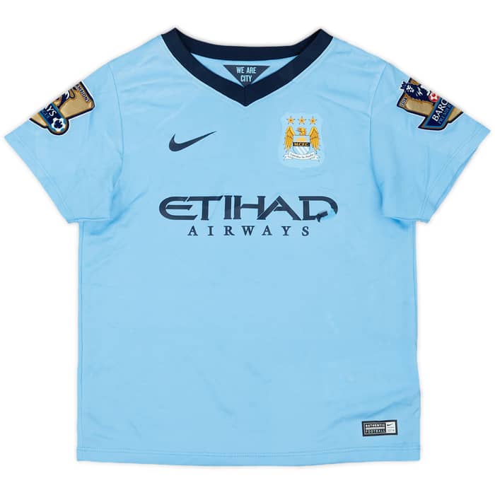 2014-15 Manchester City Home Shirt & Shorts - 6/10 - (4-5 Years)