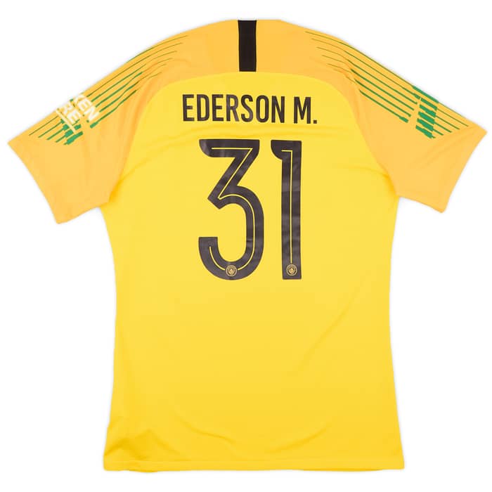 2018-19 Manchester City Authentic GK Third S/S Shirt Ederson M. #31 - 9/10 - (XL)
