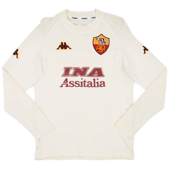 2000-01 Roma Away L/S Shirt Totti #10 - 4/10 - (S)