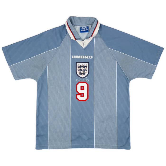 1996-97 England Away Shirt Shearer #9 - 8/10 - (L)