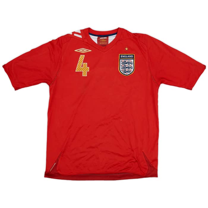 2006-08 England Away Shirt Gerrard #4 - 7/10 - (M)
