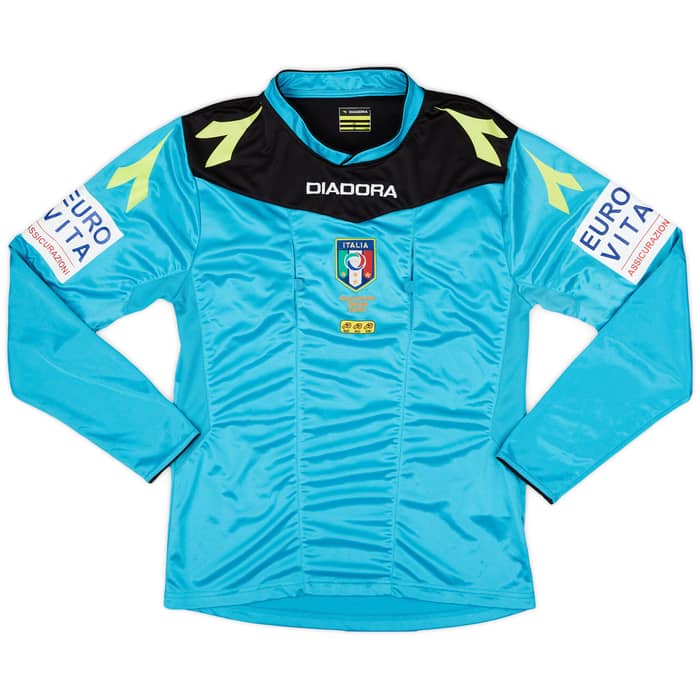 2015-16 Italy Diadora Referee L/S Shirt - 8/10 - (S)