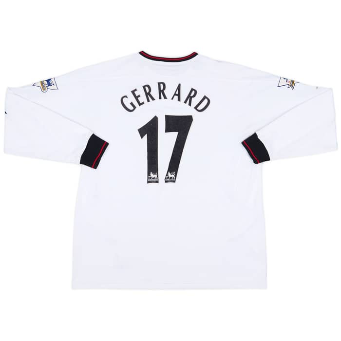 2003-04 Liverpool Away L/S Shirt Gerrard #8 - 7/10 - (XL)
