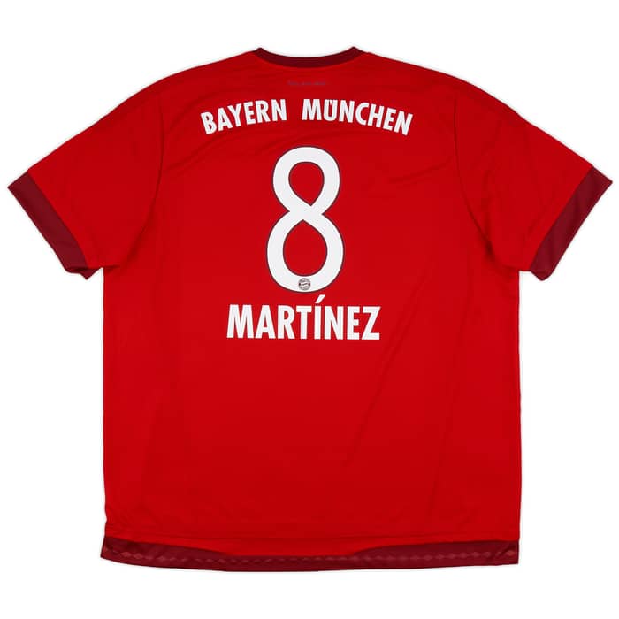 2015-16 Bayern Munich Home Shirt Martinez #8 - 9/10 - (XXL)