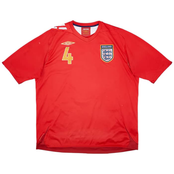 2006-08 England Away Shirt Gerrard #4 - 5/10 - (XL)