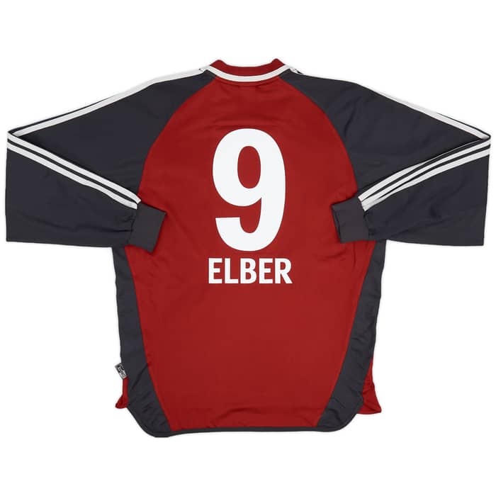 2001-02 Bayern Munich Authentic Home L/S Shirt Elber #9 - 6/10 - (M)