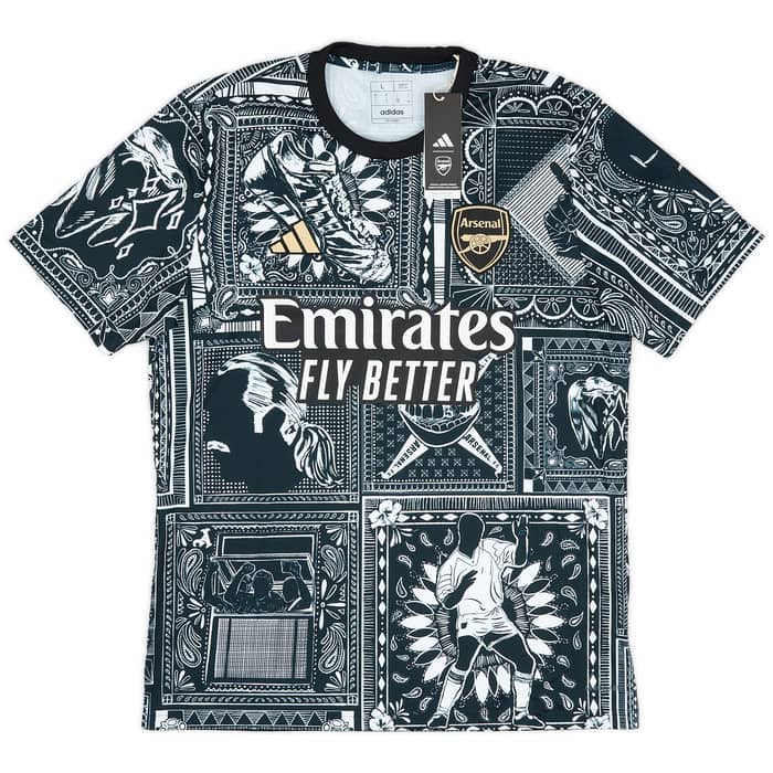 2023-24 Arsenal adidas x Ian Wright Pre-Match Shirt