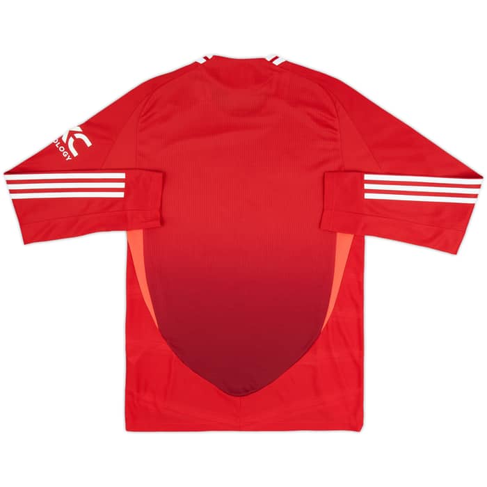 2024-25 Manchester United Authentic PI Home L/S Shirt - As New