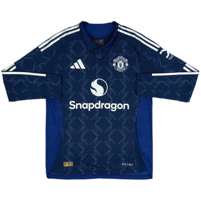 2024-25 Manchester United Authentic PI Away L/S Shirt - As New