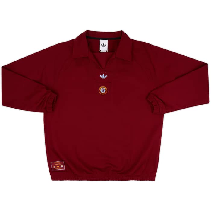 2025-26 Aston Villa adidas Originals Terrace Icons Drill Sweat Top