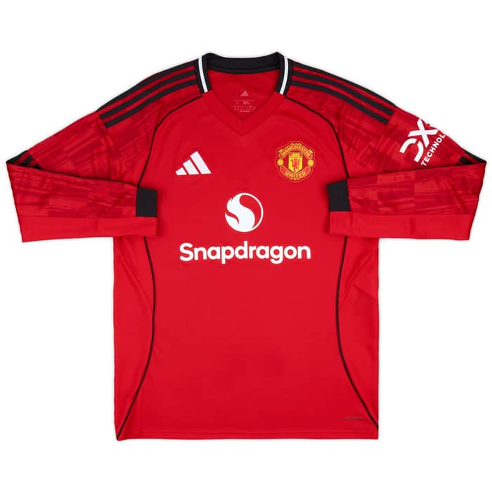 2025-26 Manchester United Home L/S Shirt