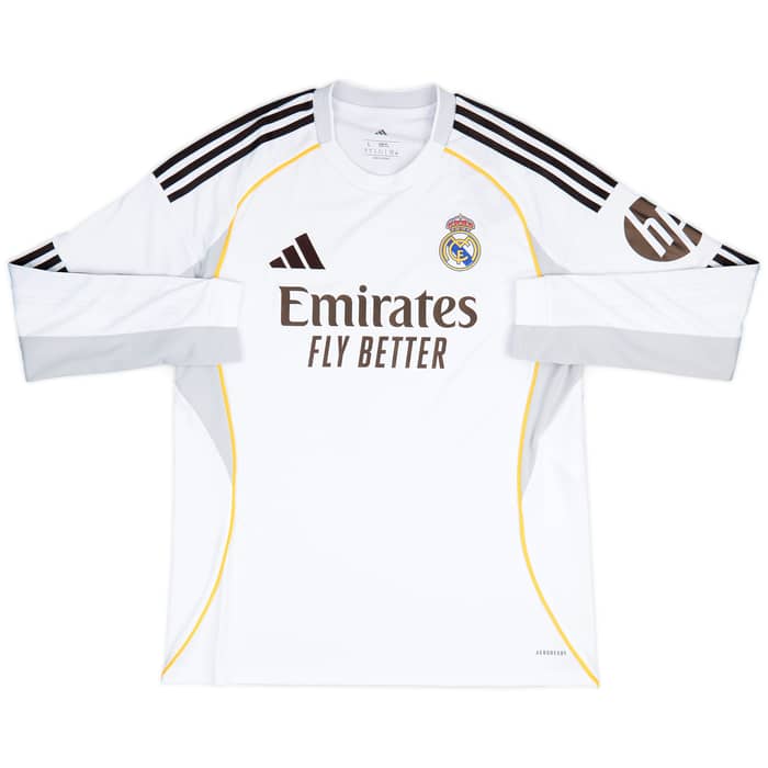 2025-26 Real Madrid Home L/S Shirt