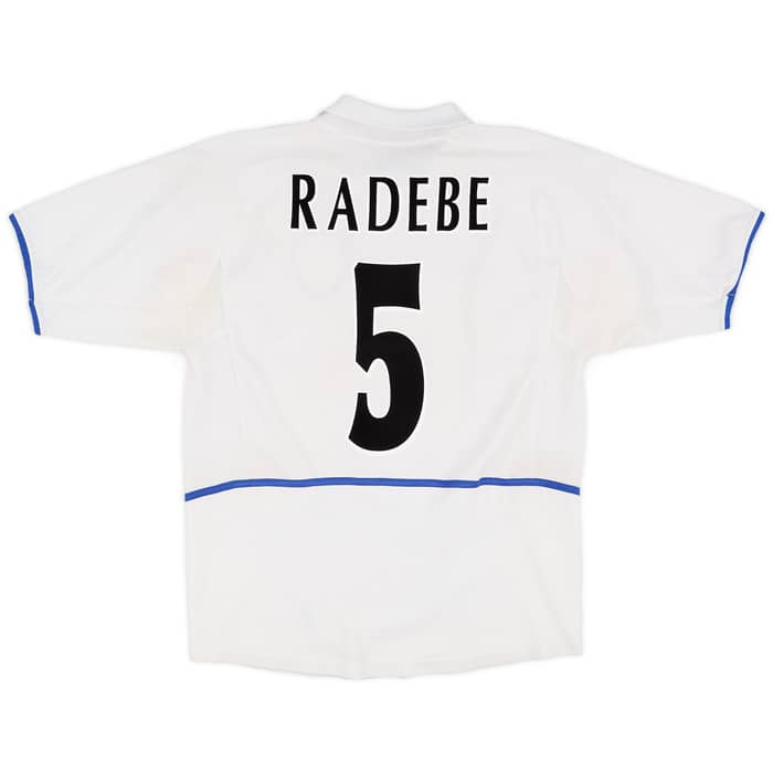 2002-03 Leeds United Home Shirt Radebe #5 - 7/10 - (L)