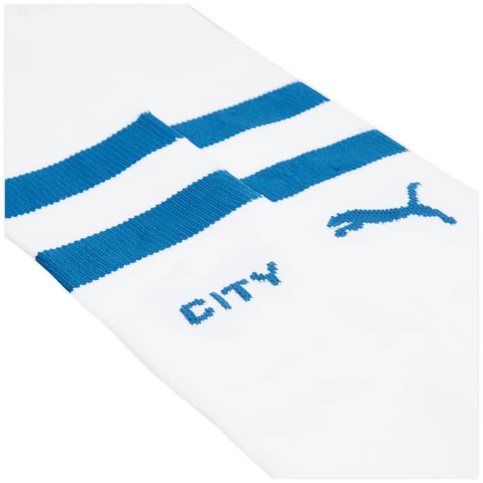 2023-24 Manchester City Home Footless Socks (One size)