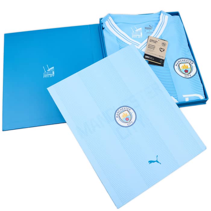 2023-24 Manchester City Authentic Home Shirt - In Box - (XL)