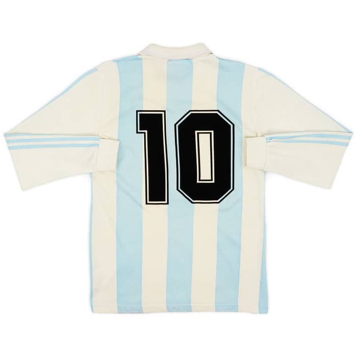 1992-94 Argentina Home L/S Shirt #10 - 7/10 - (S)