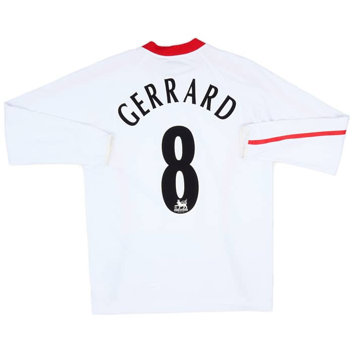 2005-06 Liverpool Away L/S Shirt Gerrard #8 - 7/10 - (M)