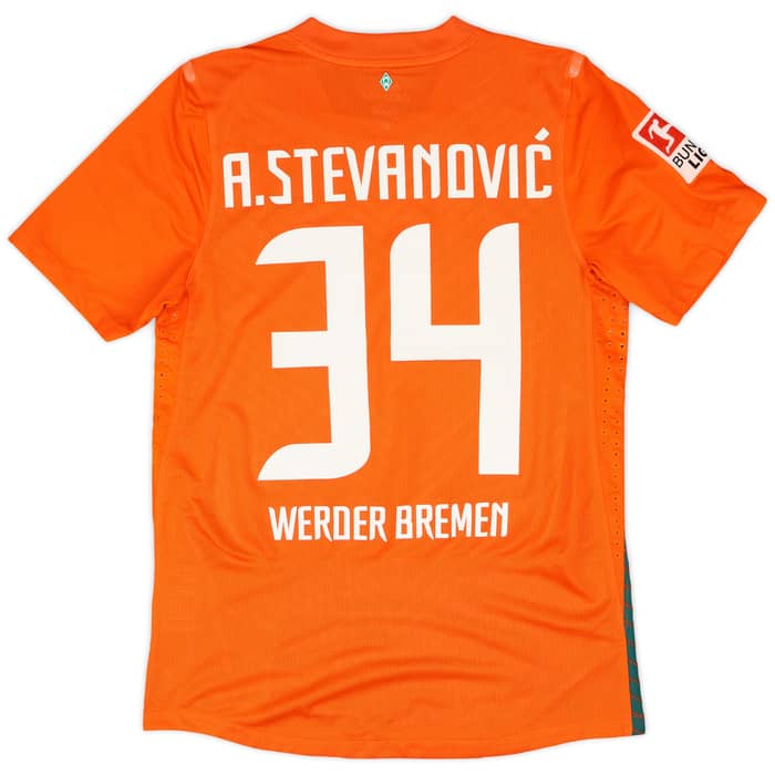 2011-12 Werder Bremen Match Issue Away Shirt A.Stevanovic #34