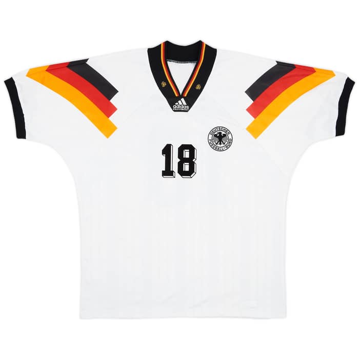 1992-94 Germany Home Shirt Klinsmann #18 - 8/10 - (XXL)