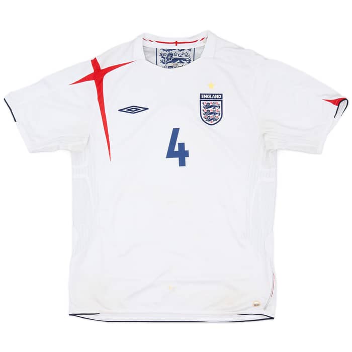 2005-07 England Home Shirt Gerrard #4 - 5/10 - (L)