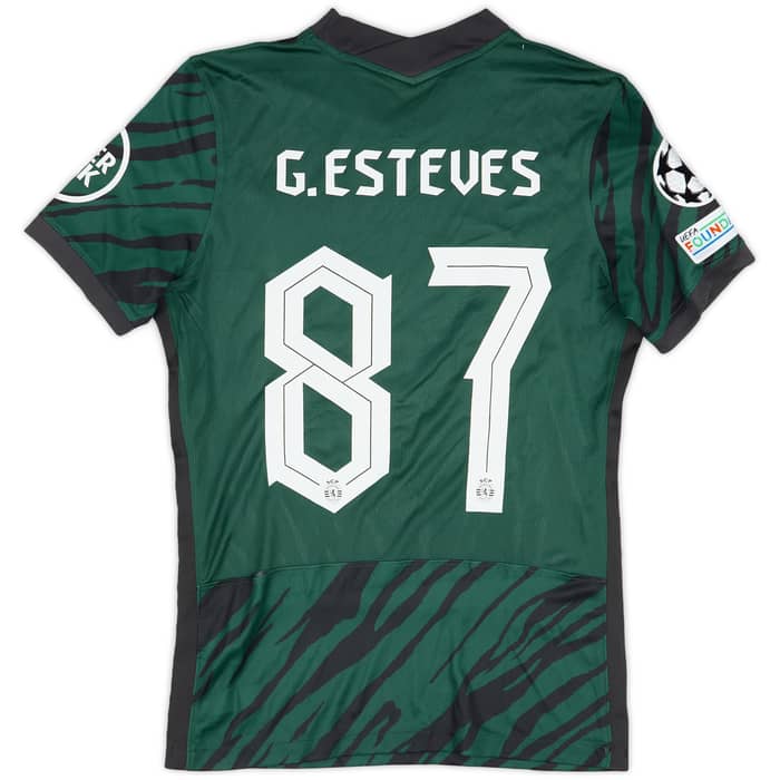 2021-22 Sporting CP Match Issue Champions League Third Shirt G. Esteves #87