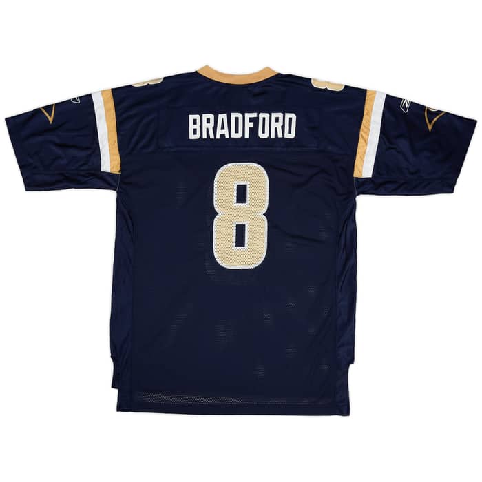 2010 St. Louis Rams Bradford #8 Reebok On Field Jersey (Home) XL