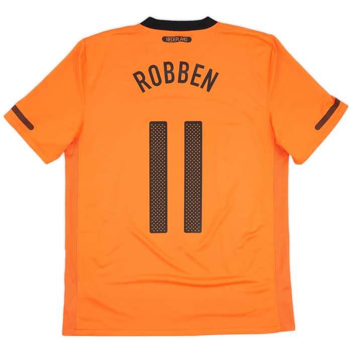 2010-11 Netherlands Home Shirt Robben #11 - 9/10 - (M)