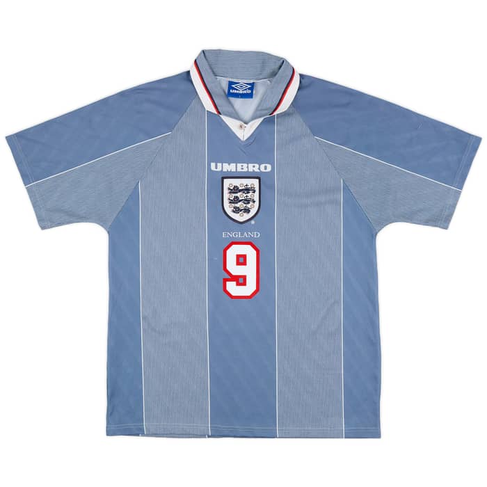 1996-97 England Away Shirt Shearer #9 - 8/10 - (L)