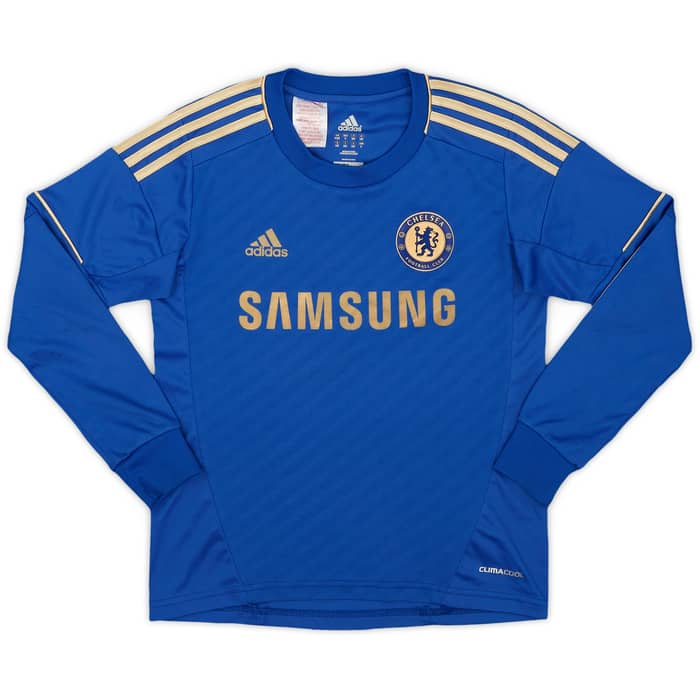 2012-13 Chelsea Home L/S Shirt - 8/10 - (S.Boys)