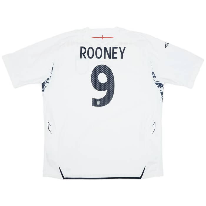 2007-09 England Home Shirt Rooney #9 - 7/10 - (XXL)