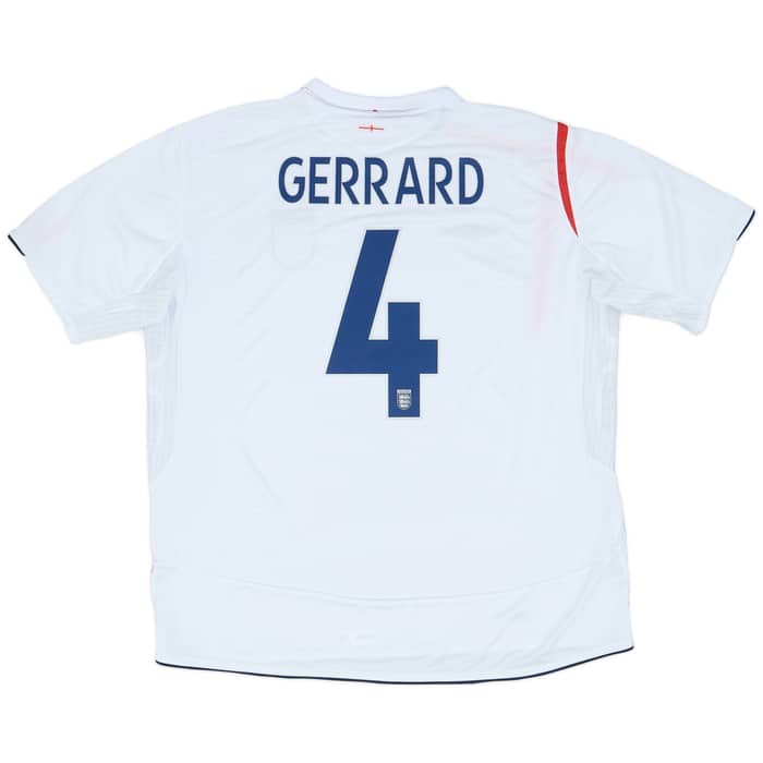 2005-07 England Home Shirt Gerrard #4 - 7/10 - (3XL)