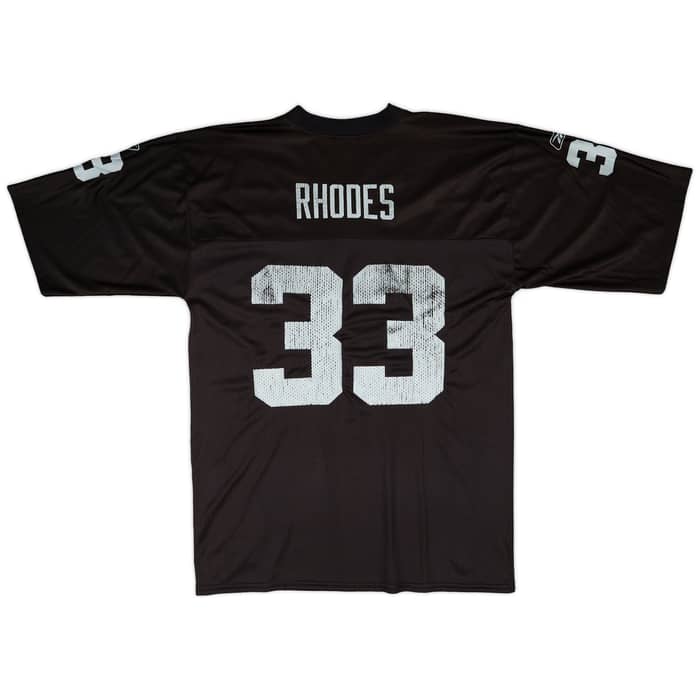 2007 Oakland Raiders Rhodes #33 Reebok Replica Home Jersey - 6/10 - (M)