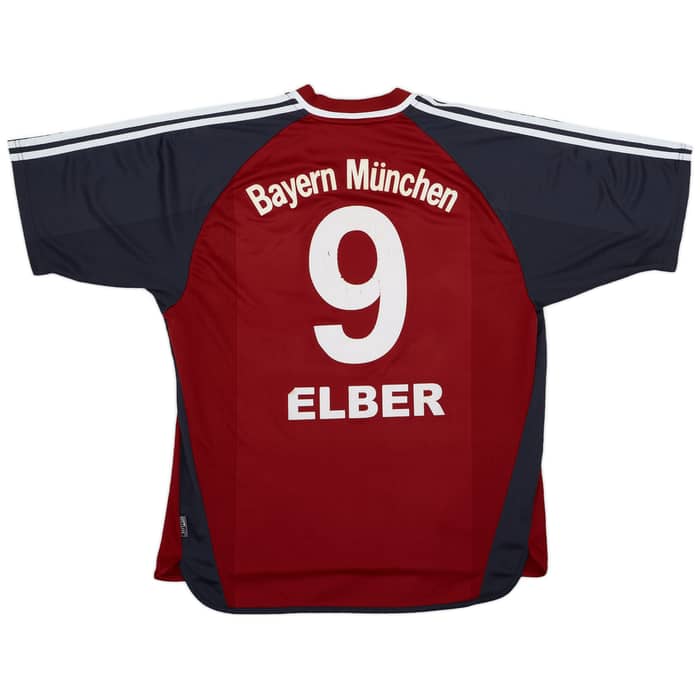 2001-02 Bayern Munich Home Shirt Elber #9 - 6/10 - (XL)