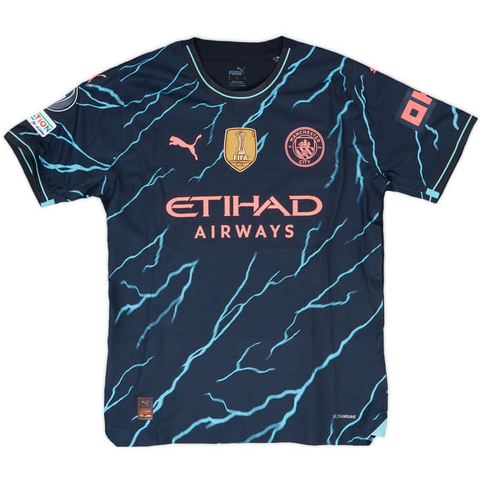 2023-24 Manchester City Match Issue Champions League Third Shirt Sergio Gomez #21