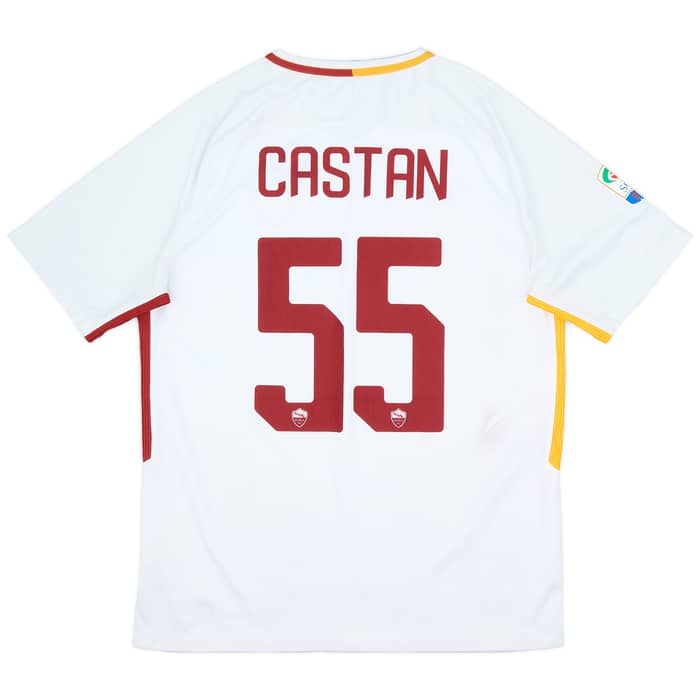 2017-18 Roma Away Shirt Castan #55 - 8/10 - (L)