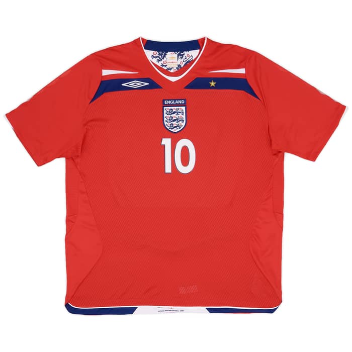 2008-10 England Away Shirt Rooney #10 - 9/10 - (XXL)