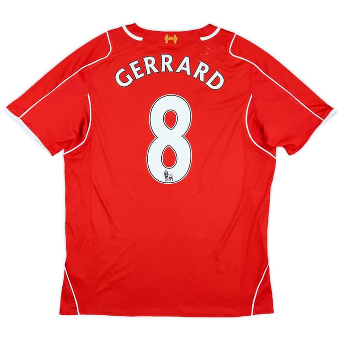 2014-15 Liverpool Home Shirt Gerrard #8 - 6/10 - (L)