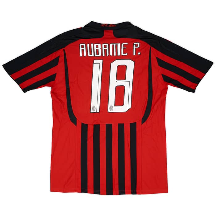 2007-08 AC Milan Player Issue Home Shirt Aubame P. #18