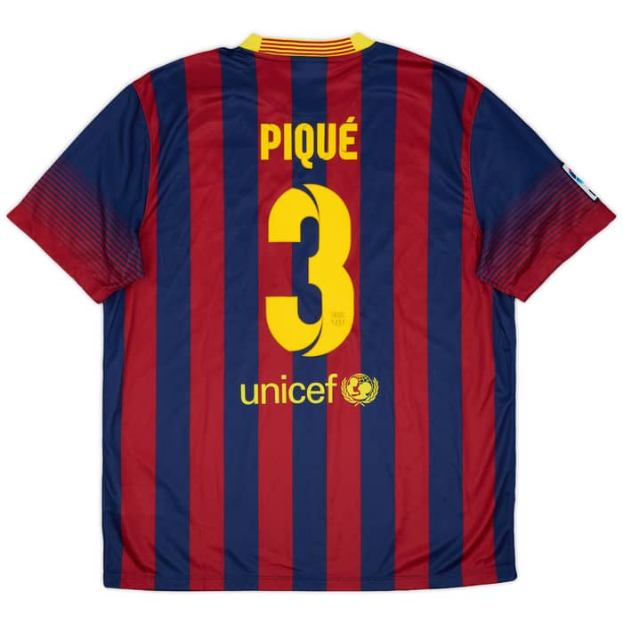2013-14 Barcelona Home Shirt Pique #3 (XL)
