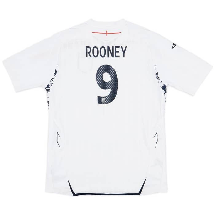 2007-09 England Home Shirt Rooney #9 - 6/10 - (XL.Boys)