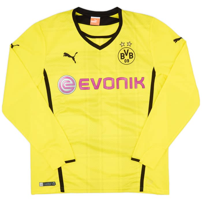 2013-14 Borussia Dortmund Home L/S Shirt - 7/10 - (L)