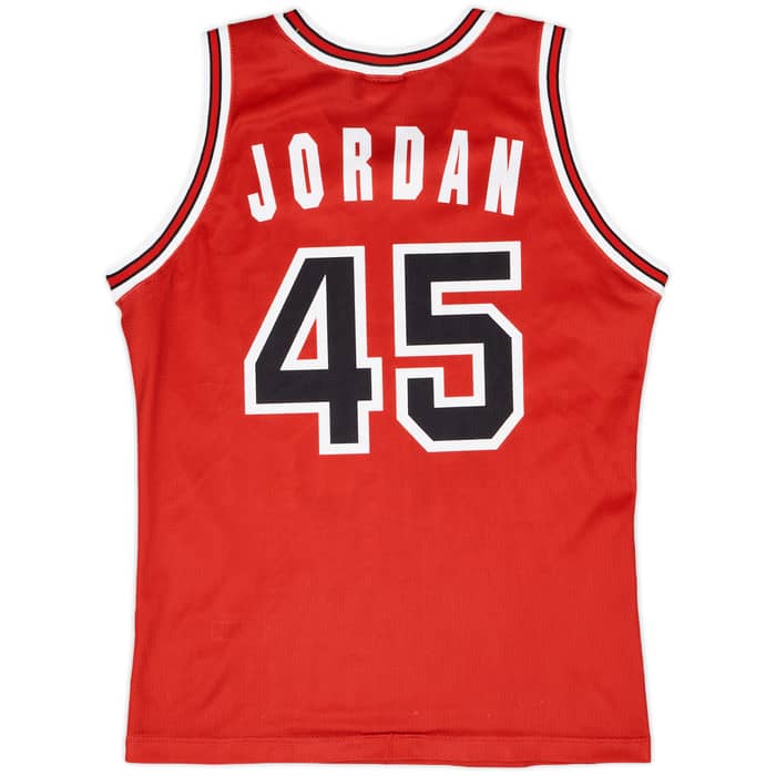 1995 Chicago Bulls Jordan #45 Champion Away Jersey - 9/10 - (S)