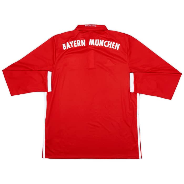 2016-17 Bayern Munich Home L/S Shirt - 9/10 - (L)