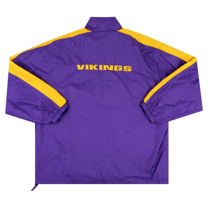 1990s Minnesota Vikings Logo Athletic 1/2 Zip Rain Coat XL
