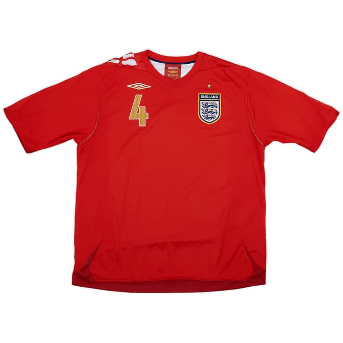 2006-08 England Away Shirt Gerrard #4 - 9/10 - (XXL)