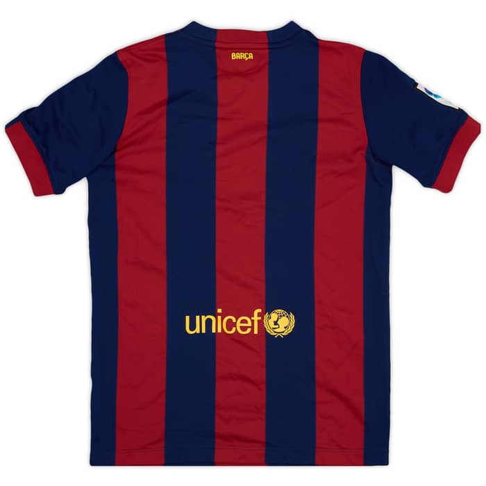 2014-15 Barcelona Home Shirt - 9/10 - (L.Boys)